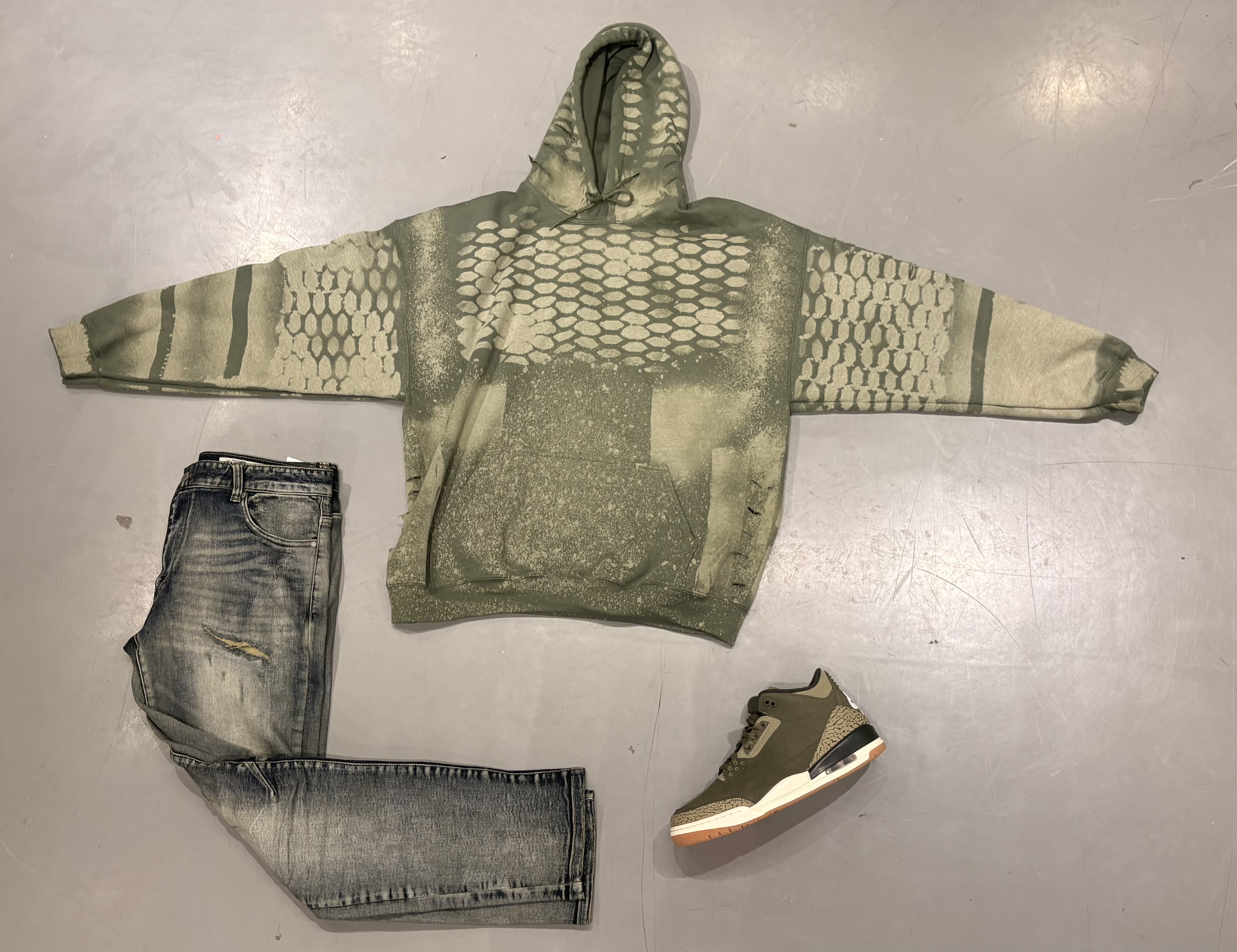 Honeycomb Koncrete Hoodie - Forrest